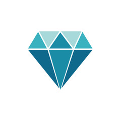 Diamond Icon Vector. Simple flat symbol. Perfect Black pictogram illustration on white background.