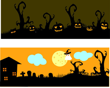 Halloween banner spooky