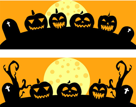 Banner Halloweem background 