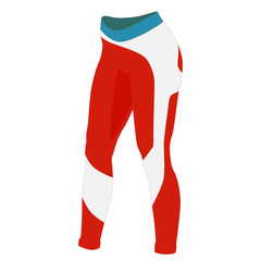sport leggings orange realistic vector illustration isolated