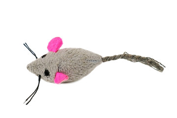 Toy mouse on a white background