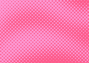 Pastel pink pop art background in retro comic style with halftone dots design, vector illustration eps10
