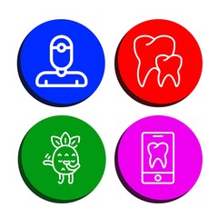 Set of smile icons such as Dentist, Teeth, Blushing, Tooth , smile