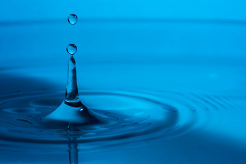 Beautiful splash of Water Drop. Freeze action.