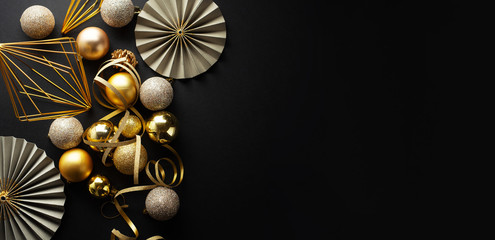 Fototapeta premium Minimalistic Christmas Flat Lay Background