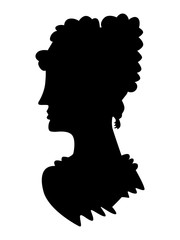 Vector silhouette of Virgo. Zodiac sign. Motives of astrology, astronomy, zodiac, symbols, destiny, mythology