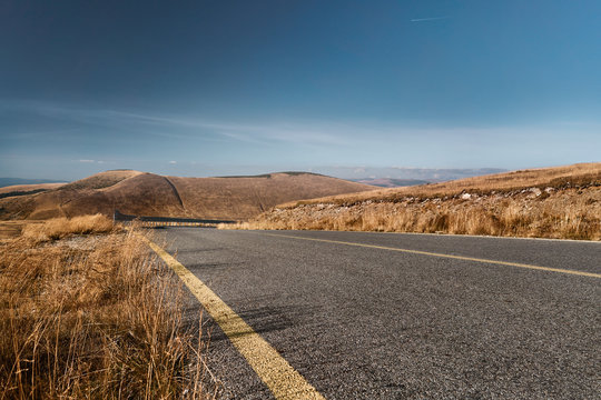 Road on the Carpathian mountains
