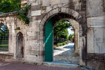 Fototapeta na wymiar Istanbul, Turkey, 6 July 2016: Hekimoglu Ali Pasha Mosque 1735, Cerrhapasa, district of Fatih.
