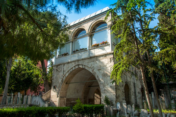 Istanbul, Turkey, 6 July 2016: Hekimoglu Ali Pasha Mosque Library 1735, Cerrhapasa, district of Fatih.