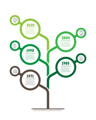 Timeline infographics. Development and growth of the business. Vertical Time line with 5 options. Business presentation with five parts, steps or processes.