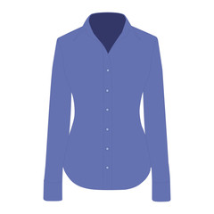 Blouse blue realistic vector illustration isolated