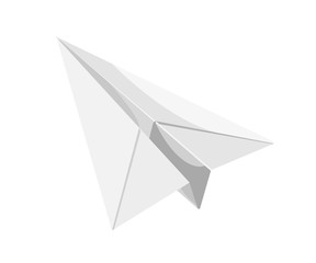 Fototapeta na wymiar paper plane realistic vector illustration isolated