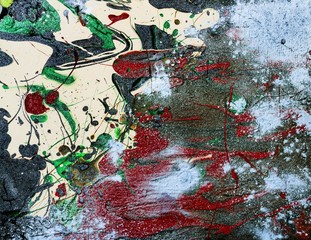 Creative abstract hand painted background, wallpaper, texture, close-up fragment of acrylic painting on canvas with brush strokes. Modern art. Contemporary art.