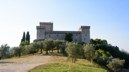 Fototapeta na wymiar view of the rock of narni or fortress albornoz italy
