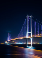Fototapeta premium Osmangazi Bridge (Izmit Bay Bridge). IZMIT, KOCAELI, TURKEY. Longest bridge in Turkey and the fourth-longest suspension bridge in the world by the length of its central span..
