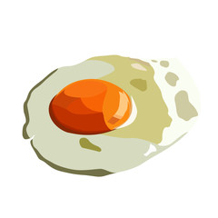 fried egg realistic vector illustration isolated