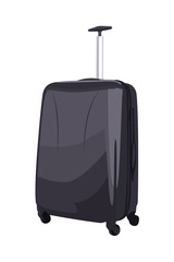 suitcase realistic vector illustration isolated
