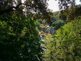 Waterfalls at Krka National Park in Croatia, long exposition