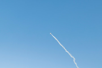 Small plane performs aerobatics in the sky