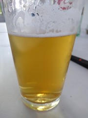 glass of beer on a background