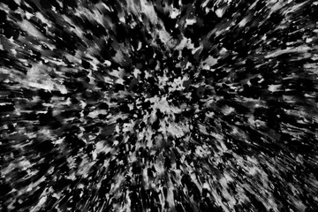 Abstract black-white background of molten plastic.