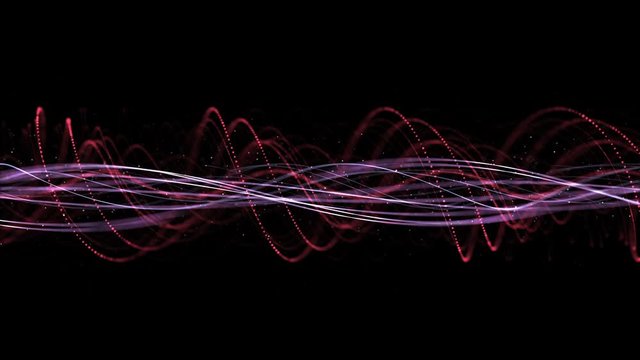 Intertwined Technology Fibers Animation Background, Loop, 4k