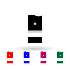 Japan rear admiral military ranks and insignia multi color icon. Simple glyph, flat vector of military ranks and insignia of japan icons for ui and ux, website or mobile