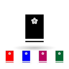 Japan sergeant military ranks and insignia multi color icon. Simple glyph, flat vector of military ranks and insignia of japan icons for ui and ux, website or mobile
