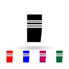 French colonel military ranks and insignia multi color icon. Simple glyph, flat vector of Ranks in the French icons for ui and ux, website or mobile application