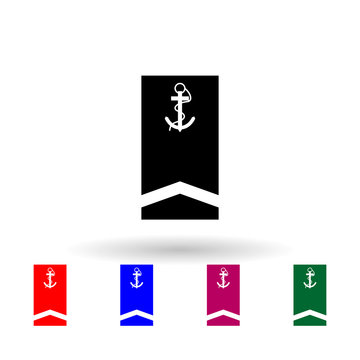 French m01 military ranks and insignia multi color icon. Simple glyph, flat vector of Ranks in the French icons for ui and ux, website or mobile application