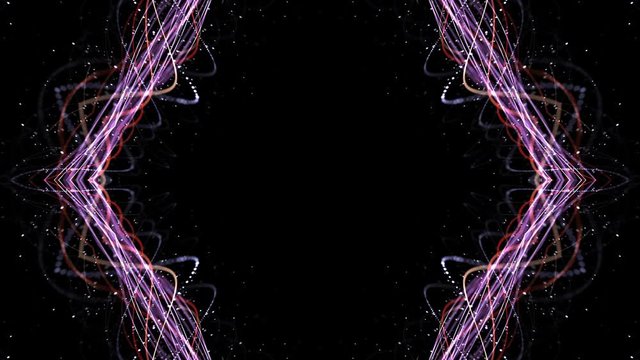 Kaleidoscope Intertwined Technology Fibers Animation Background, Loop, 4k
