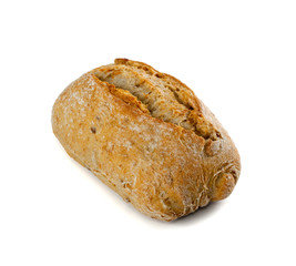 Fototapeta na wymiar Homemade Traditional Bread Isolated on White Background