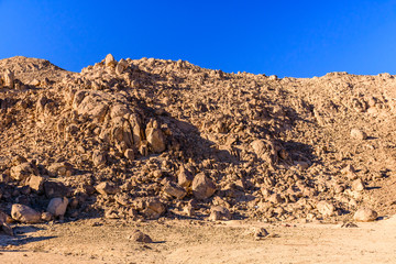 Mountains in Arabian desert not far from the Hurghada city, Egypt