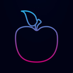 An apple sketch nolan icon. Simple thin line, outline vector of education icons for ui and ux, website or mobile application