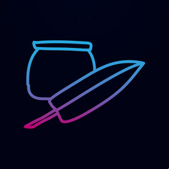 Ink and pen sketch nolan icon. Simple thin line, outline vector of education icons for ui and ux, website or mobile application