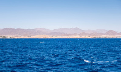 Red sea Tiran island Bay Akaba near Sharm El Sheikh in Egypt