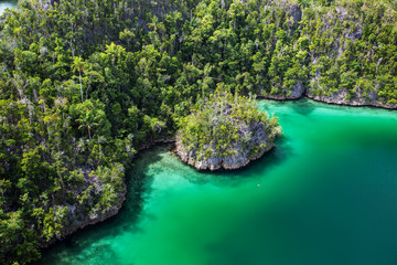 View from viewpoint of Piaynemo island, Raja Ampat, Indonesia