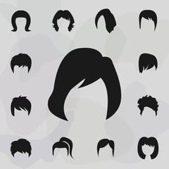 Hair, woman, haircut, hair-down icon. Haircut icons universal set for web and mobile