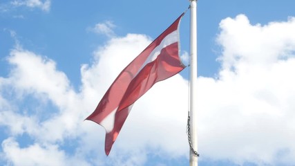 Riga, Latvia, Lithuanian flag in the wind