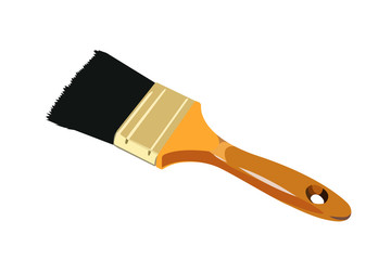 paintbrush realistic vector illustration isolated