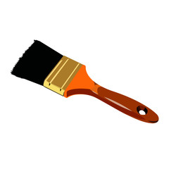 paintbrush realistic vector illustration isolated