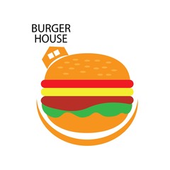 burger logo vector