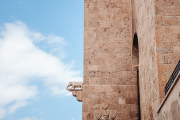 CAGLIARI, ITALY /OCTOBER 2019: The historical elephant tower in the old town