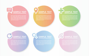 Modern vector infographic design. Template for process diagram, presentations, workflow layout, banner, flow chart,annual report, info graph. colorful gradient labels and icons.