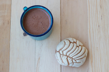 Pan con chocolate para el desayuno