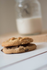 Galletas con chocolate y leche