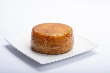 Hard Italian pecorino sheep cheese in one piece