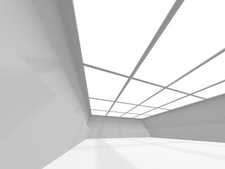 Obraz premium Futuristic White Architecture Design Background