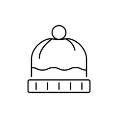 Winter cap icon. Simple line, outline vector of Christmas icons for ui and ux, website or mobile application