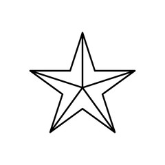Winter star icon. Simple line, outline vector of Christmas icons for ui and ux, website or mobile application